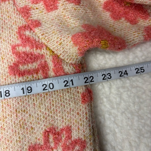 Promod France Women Floral Knit Crewneck Chunky Sweater - Picture 8 of 12